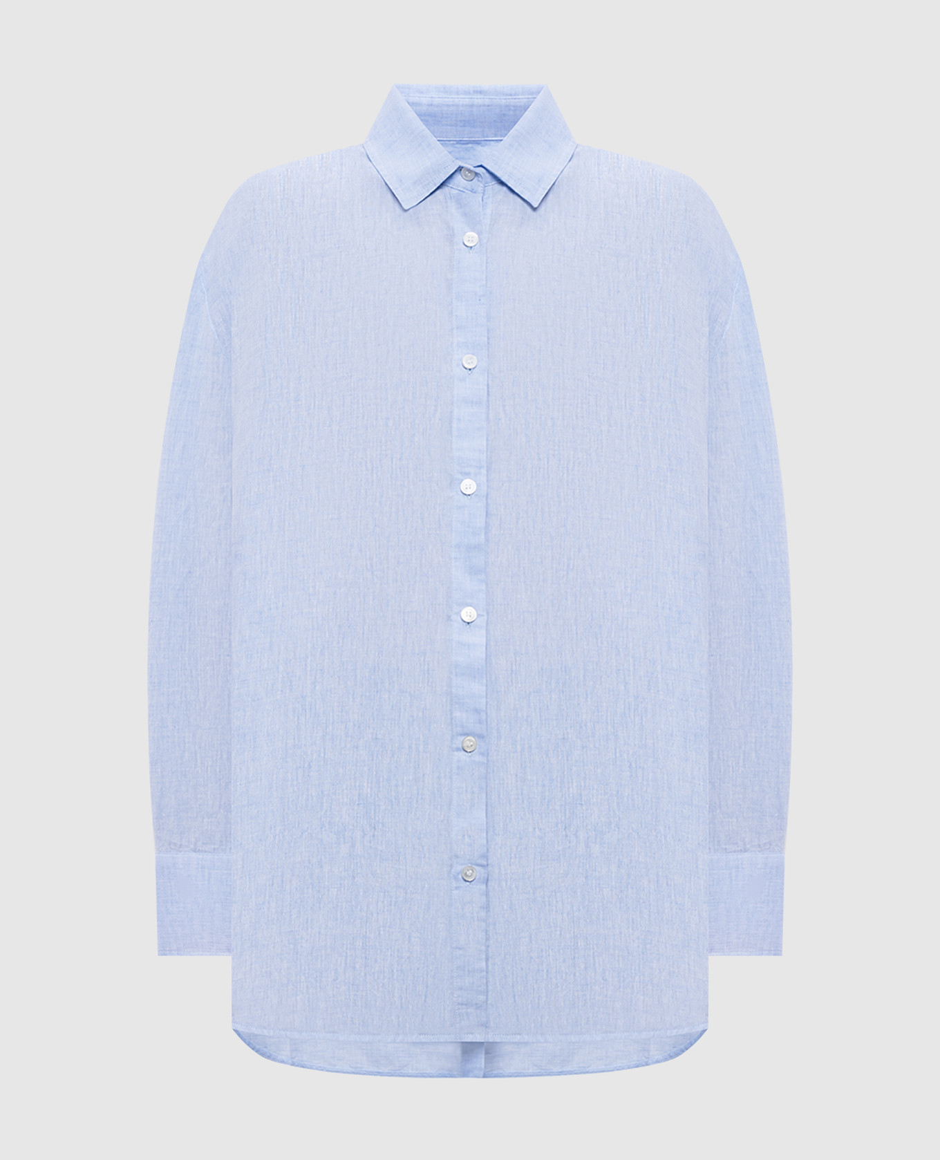 Голубая рубашка с льном