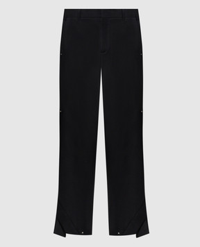 Heliot Emil Черные штаны Derby из шерсти M10239