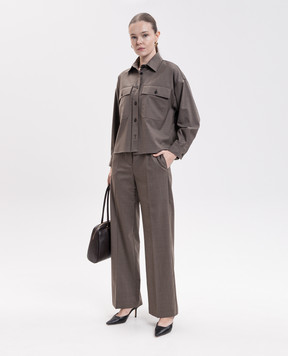 Max Mara Weekend Коричневые брюки PETRA с шерстью WKDPETRA