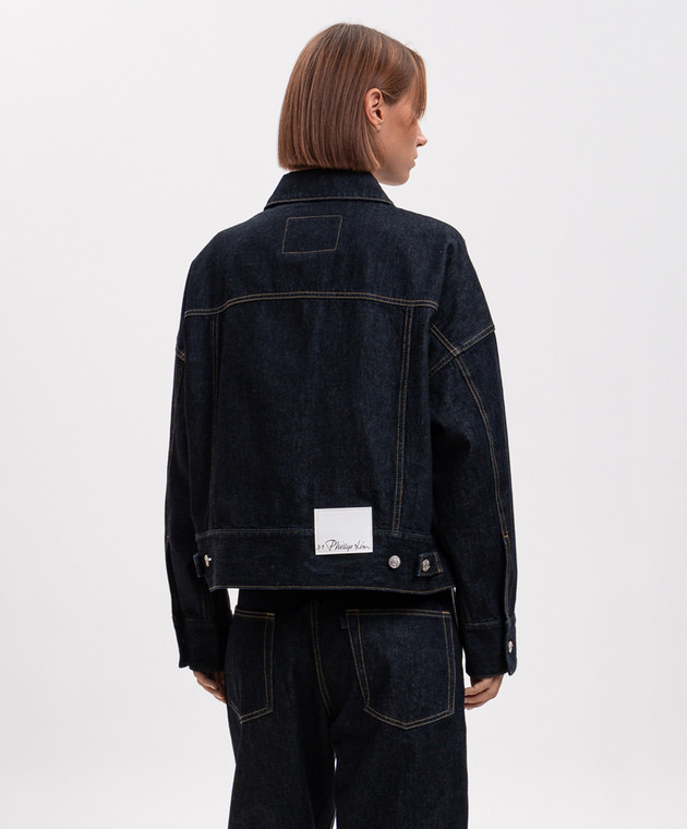 3.1 Phillip Lim Синя джинсова куртка з патчем логотипа E2616538LID зображення 4