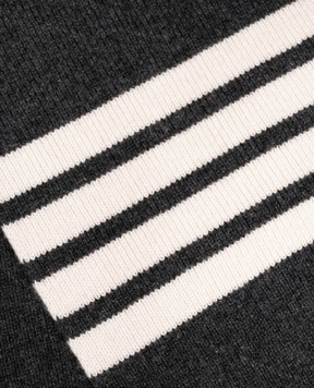 Thom Browne Темно-серый шарф из кашемира MKS026A00011