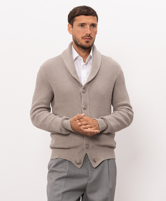 Brunello Cucinelli Бежевый кардиган MNI709706 изображение 3
