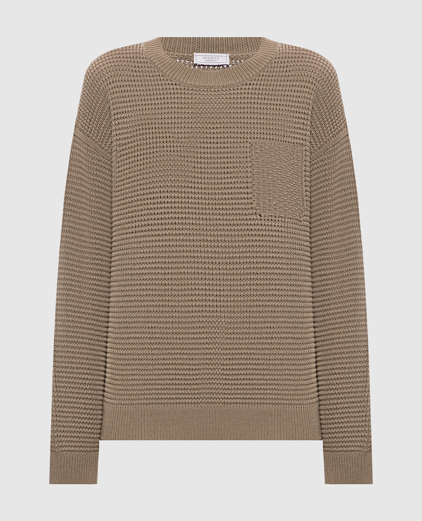 

Коричневый свитер с цепочкой мониль, Свитера