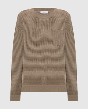 Peserico Коричневый свитер с цепочкой мониль A99085F079312B