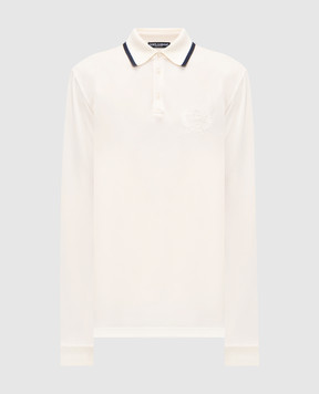 Dolce&Gabbana Поло цвета айвори с вышивкой монограммы логотипа DG G8SW0ZHU7WZ