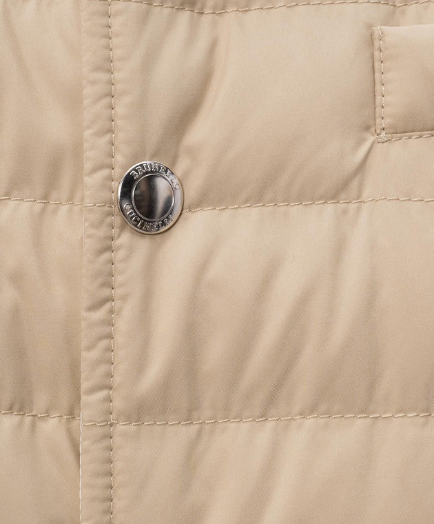 Brunello Cucinelli Бежевий пуховий жилет MV4081711 зображення 5