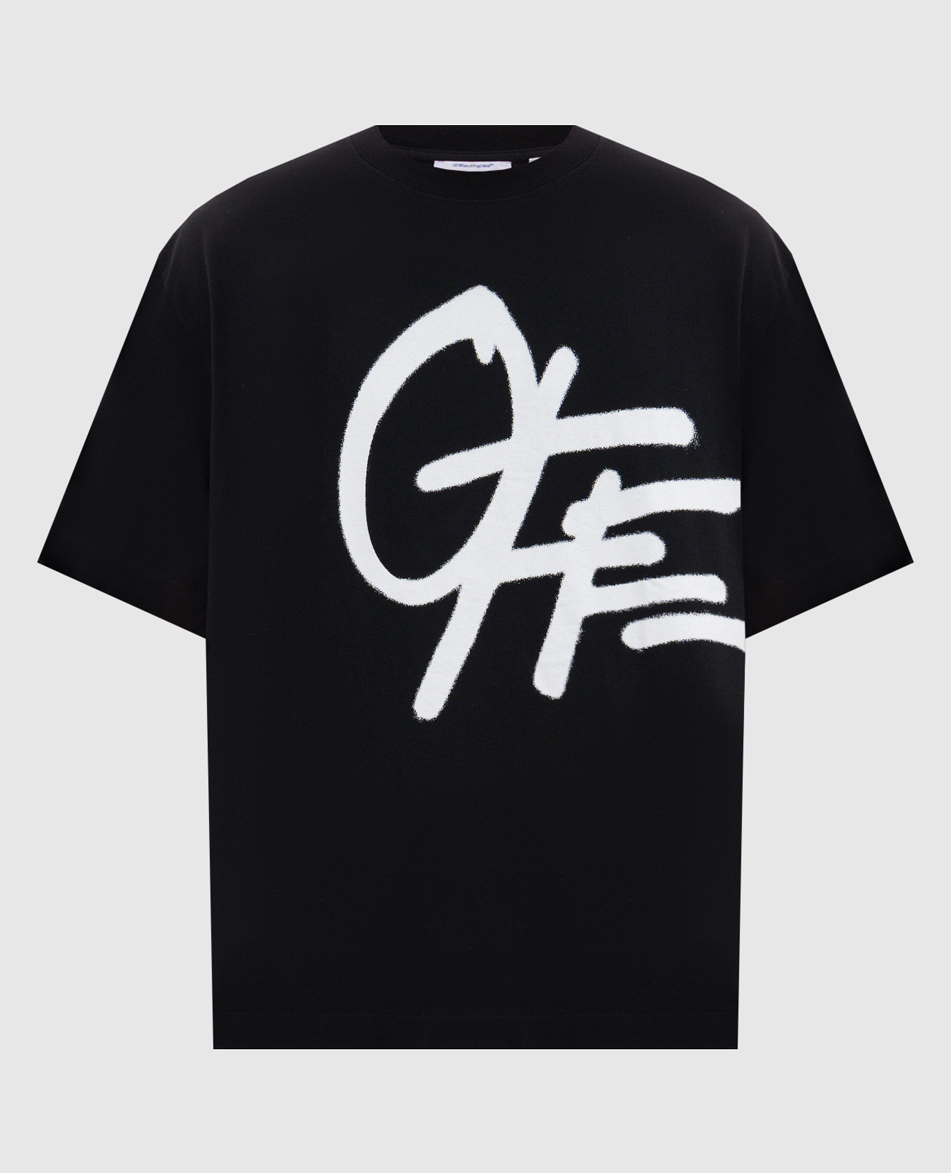 Черная футболка с принтом логотипа Spray