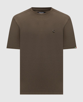 Stefano Ricci Футболка цвета хаки с эмблемой MNH6104920803