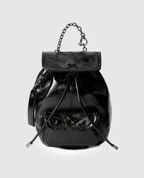 Off-White Чорний шкіряний рюкзак Dumbo OWNB003F25LEA001