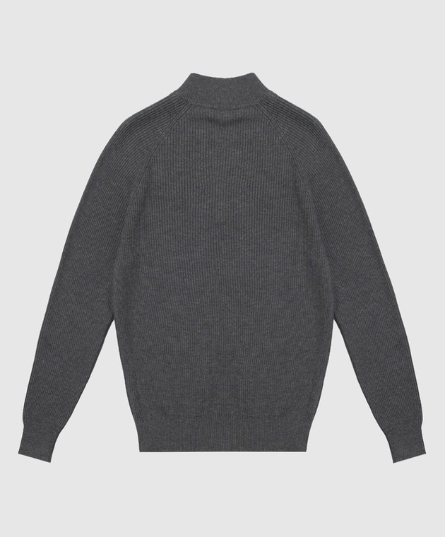 Brunello Cucinelli Детский серый джемпер B29M40004B изображение 2