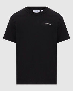 Off-White Чорна футболка з принтом логотипа 44MAA16MF26J00M