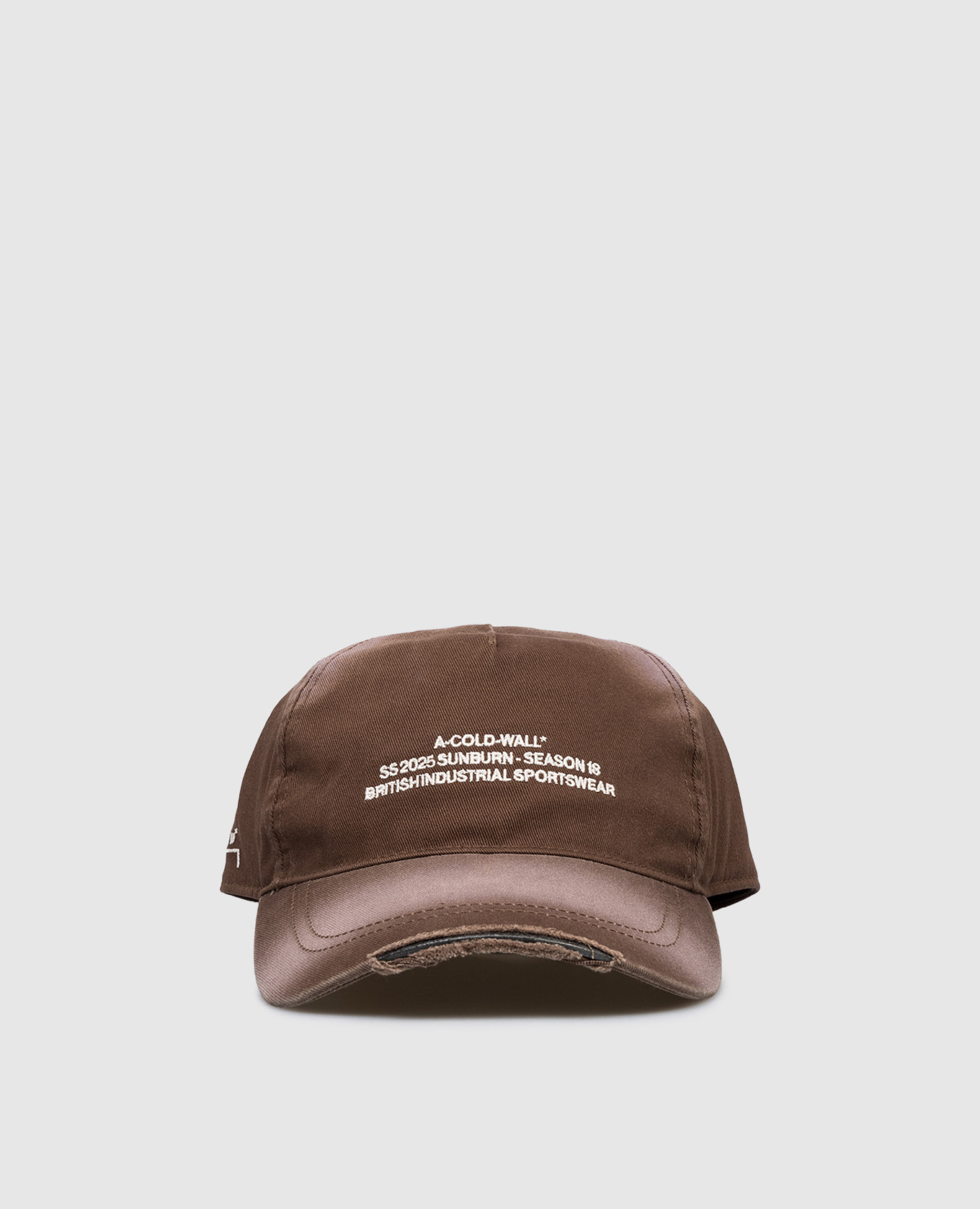 Коричневая кепка с винтажным эффектом