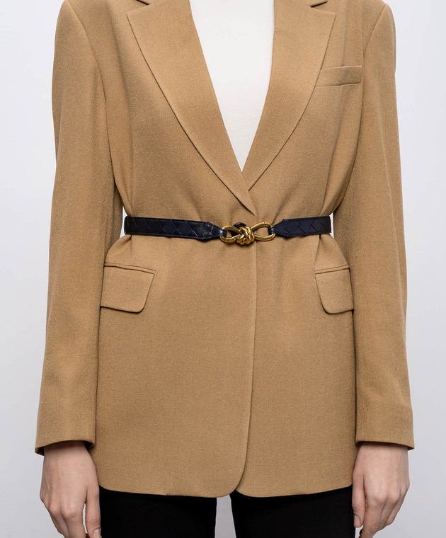 Bottega Veneta Синий кожаный ремень Andiamo 855245VCPP5 изображение 2