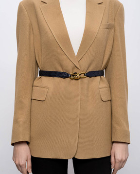 Bottega Veneta Синій шкіряний ремінь Andiamo 855245VCPP5