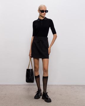 Twinset Черное поло в рубчик 262TP3380