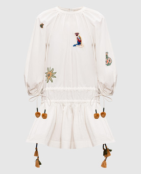 Alemais Біла сукня Carmine з вишивкою 6411D