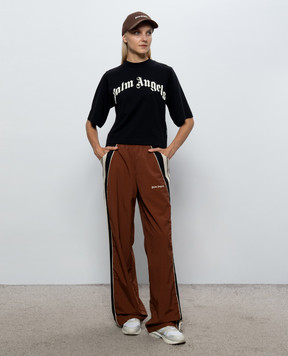 Palm Angels Черная футболка с надписью PAWAA003JR001