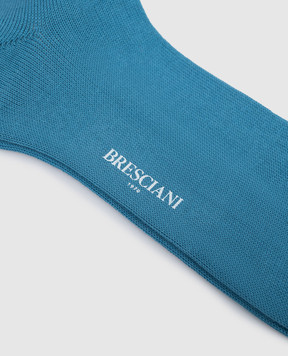 Bresciani Блакитні шкарпетки з бавовни MC014UN0006XX