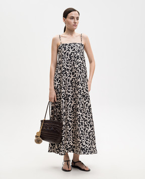 Asceno Чорна сукна Melfi із шовку в принт D103F04C504