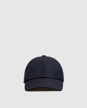 Enrico Mandelli Синяя кепка из шерсти и кашемира CAP4015804