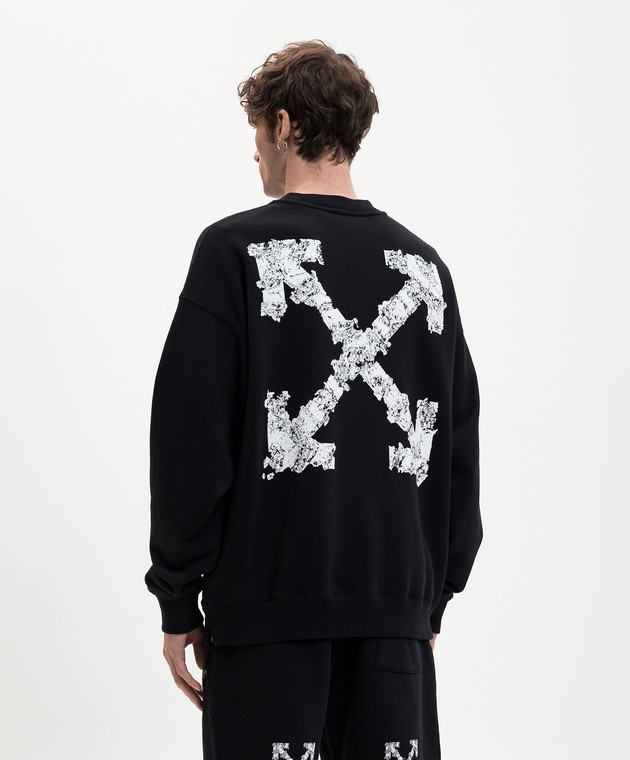 Off-White Чорний світшот з принтом 44MBA054S26F002 зображення 4