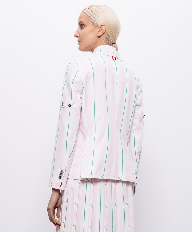 Thom Browne Рожевий жакет в смужку FBC973BF1159 зображення 4