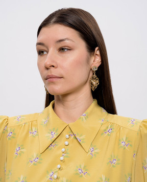 CelesteG Золотые серьги в форме винтажного сердца 2225