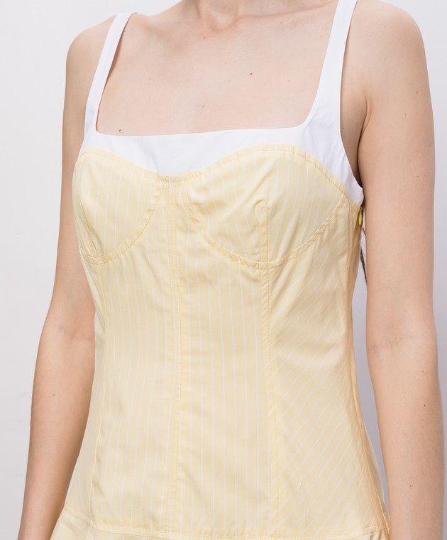 Simkhai Желтое платье в полоску 2261260CO изображение 5