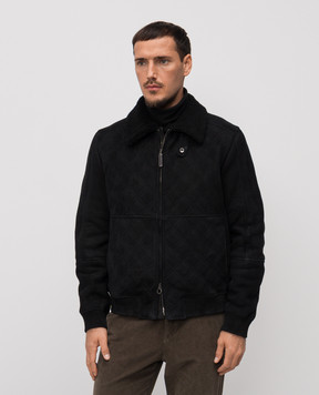 Stefano Ricci Чорна стьобана дублянка M7J5400400LACONY