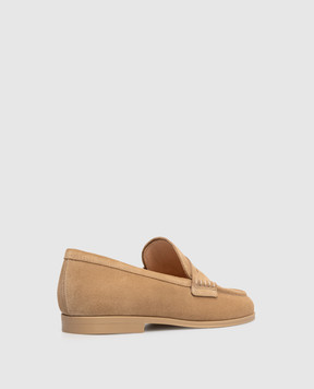 Gianvito Rossi Коричневі замшеві лофери GEORGE G2534651CUOCAMEL