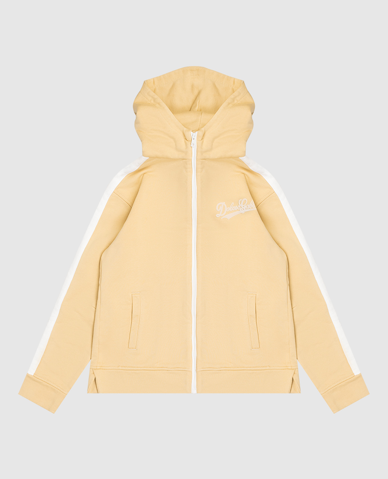 

Детская желтая спортивная куртка с фактурным логотипом, Желтый, Спортивные куртки