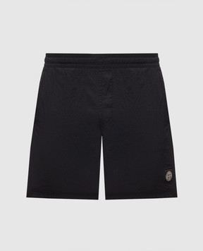 Stone Island Черные шорты для плавания с нашивкой L1S15B100004S0043