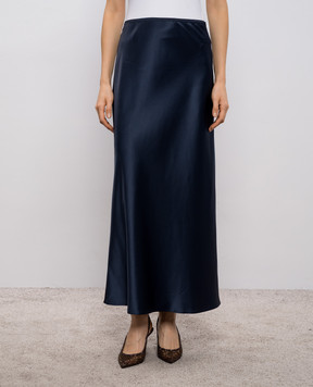 JOSEPH Синяя юбка миди Isaak из шелка JF009635