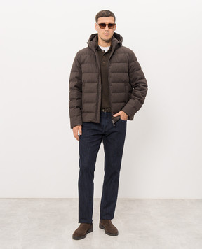 ISAIA Коричневое поло из шелка MG8327Y0470