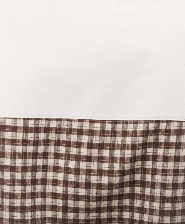 Maison Margiela MM6 Коричнева сорочка в клітинку SH0DT0047M36011 зображення 5