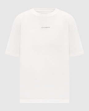 C.P. Company Біла футболка з монограмою MTS087A005100W