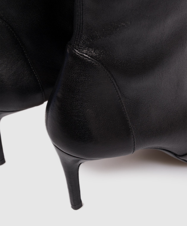 Stuart Weitzman Черные кожаные сапоги STUART POWER SK313 изображение 5