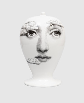 Fornasetti Біла керамічна ваза з кришкою Tra le nuvole FOR10582