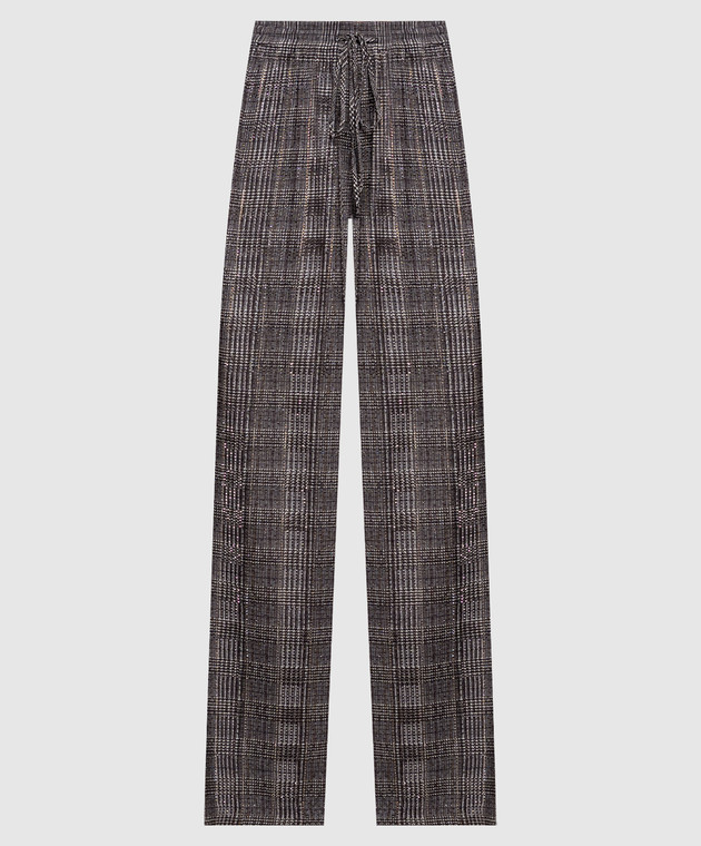 Ermanno Scervino Штани в клітинку з кристалами D492P353CTXHF