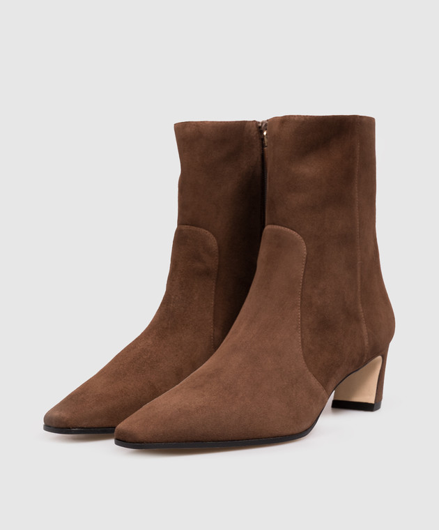 Stuart Weitzman Коричневые замшевые ботильоны Stassi SM498 изображение 2