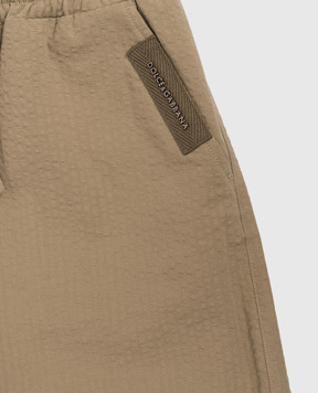 Dolce&Gabbana Дитячі коричневі шорти з логотипом L44Q12FR521812+