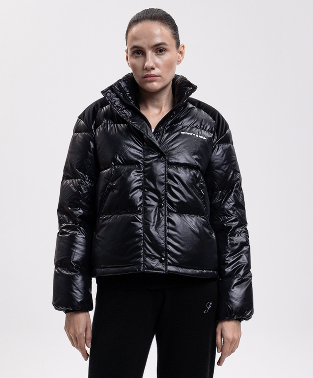 Sporty & Rich Чорна пухова куртка OW06182315BA04 зображення 3