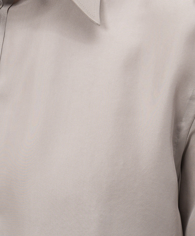 Dolce&Gabbana Сіра сорочка Martini із шовку G5ML1TFU1ZA зображення 5