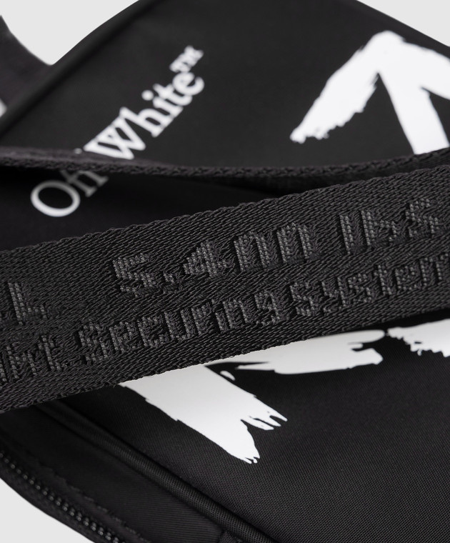 Off-White Детская черная сумка с принтом эмблемы OBNQ002S26FAB001 изображение 4