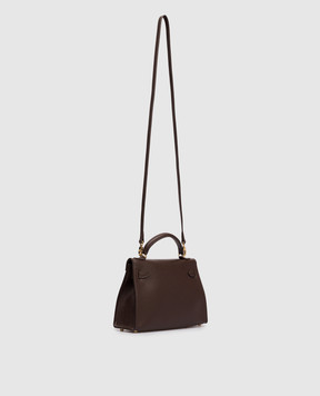 Babe Pay Pls Коричневая сумка-сетчел из кожи 6509