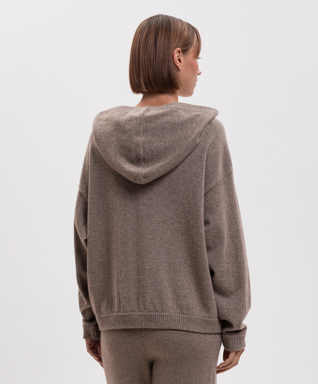 Simonetta Ravizza Коричневая спортивная куртка Marcel из кашемира F06KN125T10 изображение 4