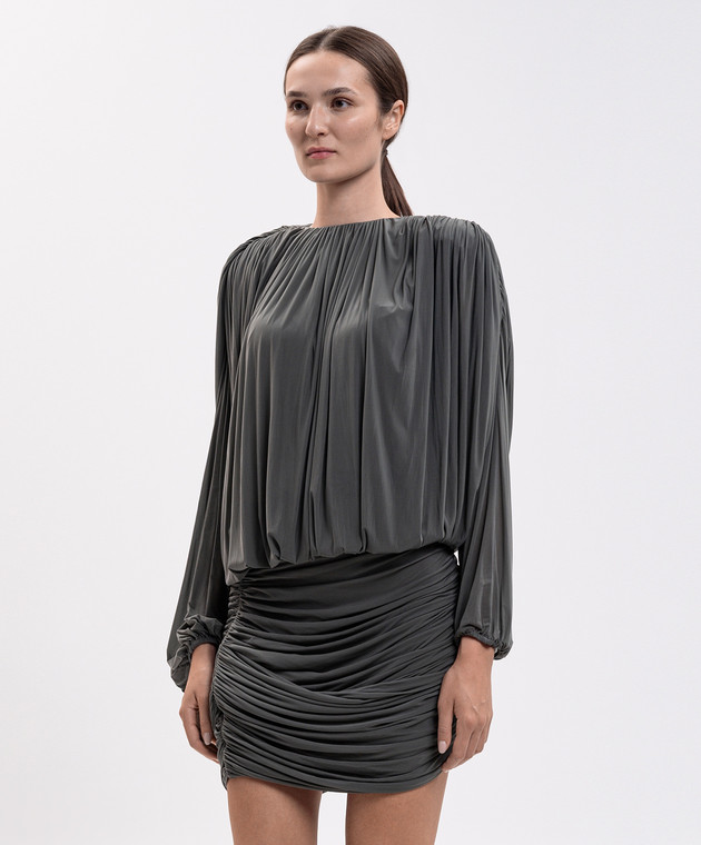 Magda Butrym Зелена сукня міні з драпіруванням DRESS07166926 зображення 3