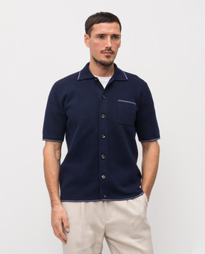 MooRER Синій кардиган KENITH з коротким рукавом KENITHZR