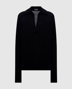 Tom Ford Черный джемпер с кашемиром и шелком MAK1440YAX1029