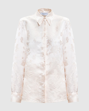 Gabriela Hearst Белая блуза Cruz из шелка 3261178S144